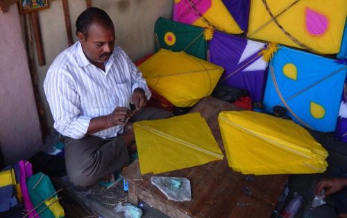 flying kites sankranti